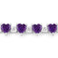 Bracelet en améthyste véritable de 10,01 carats et diamants blancs