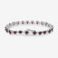 11.62 Carat Genuine Garnet & White Diamond Sterling Silver Bracelet