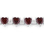 11.62 Carat Genuine Garnet & White Diamond Sterling Silver Bracelet