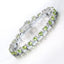 Pulsera de plata esterlina con peridoto y diamantes de 10.24 quilates