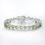 Pulsera de plata esterlina con peridoto y diamantes de 10.24 quilates