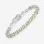 Pulsera de plata esterlina con peridoto y diamantes de 10.24 quilates