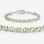 Pulsera de plata esterlina con peridoto y diamantes de 10.24 quilates