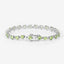 Pulsera de plata esterlina con peridoto y diamantes de 10.24 quilates