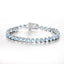 Bracelet en argent sterling avec topaze bleue véritable de 15,50 carats