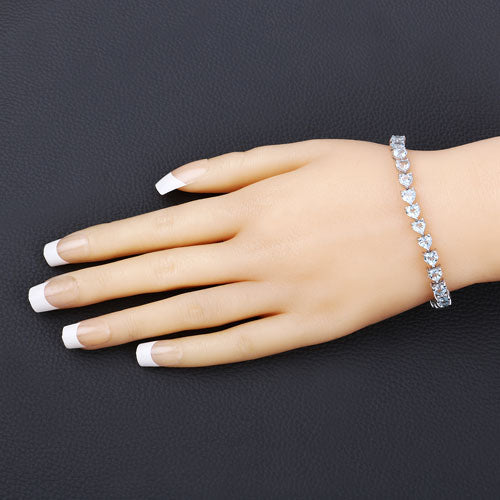 Bracelet en argent sterling avec topaze bleue véritable de 15,50 carats