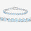 Bracelet en argent sterling avec topaze bleue véritable de 15,50 carats