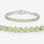 Pulsera de Plata Esterlina .925 con Peridoto Genuino de 13.64 Quilates
