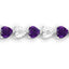 Bracelet en argent sterling avec améthyste et diamants de 6,59 carats