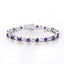 Bracelet en argent sterling avec améthyste et diamants de 6,59 carats