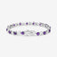 Bracelet en argent sterling avec améthyste et diamants de 6,59 carats
