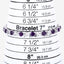 Bracelet en argent sterling avec améthyste et diamants de 6,59 carats