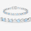 Elegant Blue Topaz and Diamond Sterling Silver Bracelet