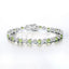 6.74 Carat Genuine Peridot & Diamond Sterling Silver Bracelet