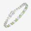 6.74 Carat Genuine Peridot & Diamond Sterling Silver Bracelet