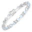 Pulsera de Plata Esterlina con Acuamarina y Diamantes de 7.36 Quilates