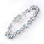 Pulsera de Plata Esterlina con Acuamarina y Diamantes de 7.36 Quilates