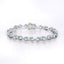 Pulsera de Plata Esterlina con Acuamarina y Diamantes de 7.36 Quilates