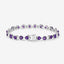 9.56 Carat Genuine Amethyst & White Diamond Sterling Silver Bracelet