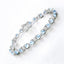 Bracelet en argent sterling avec topaze bleue de 11,10 carats et diamants blancs