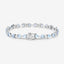 Bracelet en argent sterling avec topaze bleue de 11,10 carats et diamants blancs