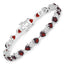Bracelet en grenat véritable et diamants blancs de 11,10 carats