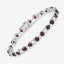 Bracelet en grenat véritable et diamants blancs de 11,10 carats