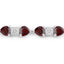 Bracelet en grenat véritable et diamants blancs de 11,10 carats