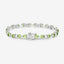 Bracelet en argent sterling avec péridot véritable de 9,78 carats et diamants blancs