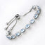 Pulsera de plata esterlina con topacio azul y topacio blanco de 12.83 quilates