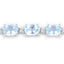 Pulsera de plata esterlina con topacio azul y topacio blanco de 12.83 quilates
