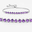 Bracelet en argent sterling avec améthyste véritable de 2,64 carats