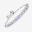 Bracelet en argent sterling .925 avec tanzanite véritable de 1,10 carat