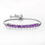 Bracelet en argent sterling .925 avec améthystes véritables de 6,05 carats