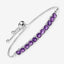 Bracelet en argent sterling .925 avec améthystes véritables de 6,05 carats