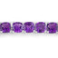 Bracelet en argent sterling .925 avec améthystes véritables de 6,05 carats