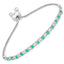 0.72 Carat Genuine Emerald .925 Sterling Silver Bracelet