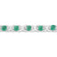 0.72 Carat Genuine Emerald .925 Sterling Silver Bracelet