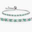 0.72 Carat Genuine Emerald .925 Sterling Silver Bracelet