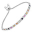 Pulsera de Zafiros Múltiples de 0.88 Quilates en Plata Esterlina .925