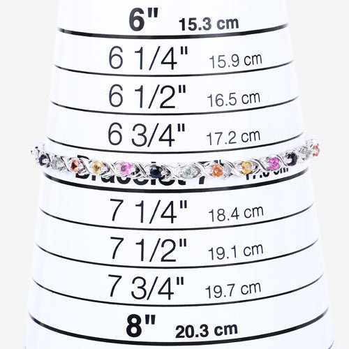 Pulsera de Zafiros Múltiples de 0.88 Quilates en Plata Esterlina .925