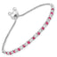 Pulsera de Rubí Genuino de 0.88 Quilates en Plata Esterlina .925