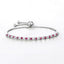 Pulsera de Rubí Genuino de 0.88 Quilates en Plata Esterlina .925