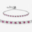 Pulsera de Rubí Genuino de 0.88 Quilates en Plata Esterlina .925