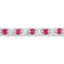 Pulsera de Rubí Genuino de 0.88 Quilates en Plata Esterlina .925