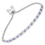 Bracelet en argent sterling tanzanite véritable de 0,91 carat