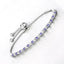 Bracelet en argent sterling tanzanite véritable de 0,91 carat