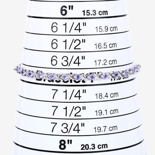 Bracelet en argent sterling tanzanite véritable de 0,91 carat