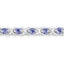 Bracelet en argent sterling tanzanite véritable de 0,91 carat