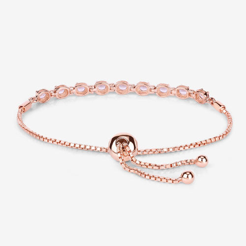 Pulsera de plata esterlina de morganita genuina de 1.35 quilates